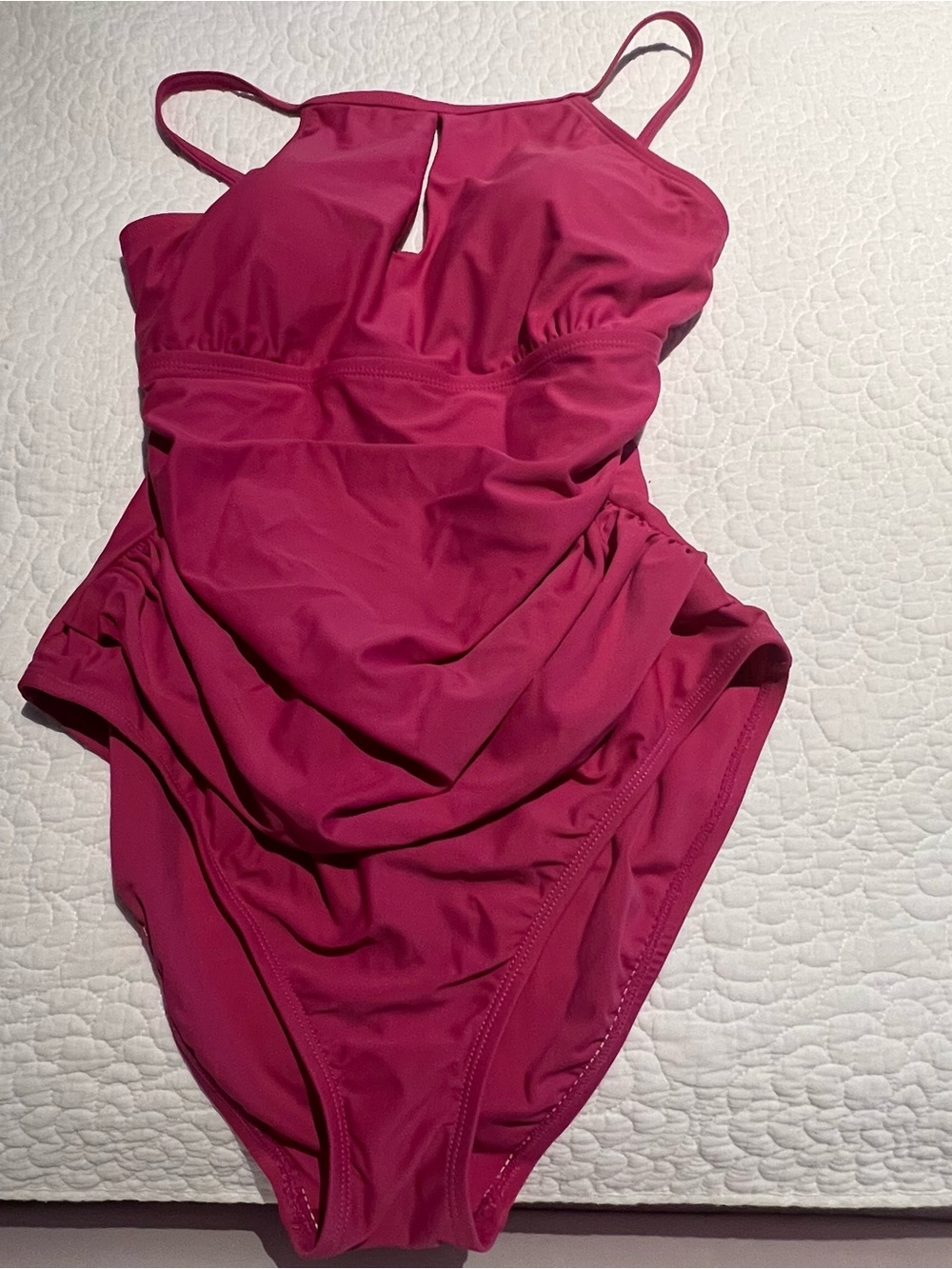 Ellen Tracy Magenta One-Piece Swimsuit